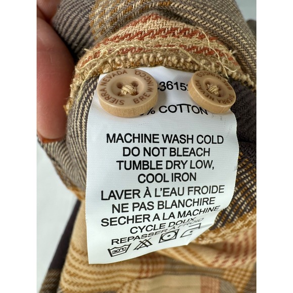 Sierra Nevada Brown Plaid Collared‎ Button Down Flannel New Shirt Women's Size M - Picture 12 of 16